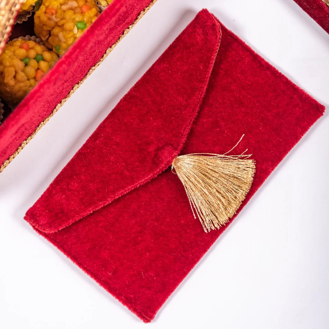 Timeless Maroon Velvet Palki Sahe Chithi Set with Screen Printed Fabric Scroll view 3